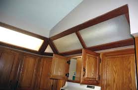 unusual soffit lighting in kitchen