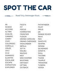 Our road trip scavenger hunt is general enough, it can be played on most any adventure. Free Printable Car Games Novocom Top