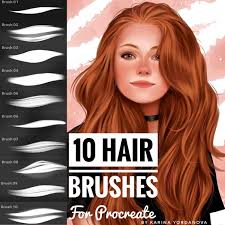 The bigger the brush, the more volume and less curl you'll get. 12 Free Hair Brush Sets For Procreate Free Paid Improveyourdrawings Com