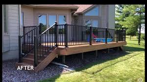 Transcend decking in lava rock. Trex Tiki Torch Deck Refinish Project Granger Ia Youtube