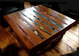 If you're frustrated with overpriced furniture from furniture stores, consider building your own coffee table instead of buying it. Coffee Table Of Wooden Pallets Recyclart Pallet Crafts Pallet Diy Wood Pallets