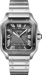 Certified cartier santos watches available on collector square. Crwssa0037 Santos De Cartier Watch Large Model Automatic Movement Steel Adlc Interchangeable Metal And Rubber Bracelets Cartier
