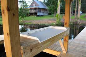 Fish Cleaning Station On Dock Of Cottage On Lake Blackshear Fish Cleaning Station Lakefront Living Fish Cleaning Table