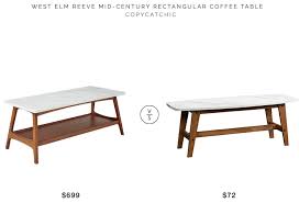 Daily Find West Elm Reeve Mid Century Rectangular Coffee Table Copycatchic Coffee Table Rectangular Coffee Table Mid Century Coffee Table
