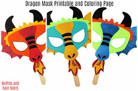 Mermaid coloring pages ariel is easy and the references are many. Printable Dragon Mask Coloring Page And Template Ruffles And Rain Boots
