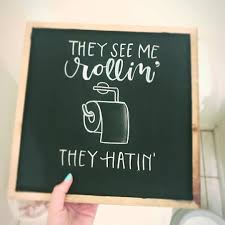 Omg Love This Hilarious Bathroom Chalk Art Wo Doesn T Need Funny Chalk Art In Their Bathroom Rep Chalkboard Art Quotes Art Quotes Funny Bistro Chalk Marker