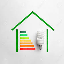Colorful Chart And Lamp Bulb On White Background Top View Energy
