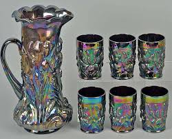 The only shapes made were service pieces which included a water set, berry set and table set. Carnival Glass Identification And Value Guide