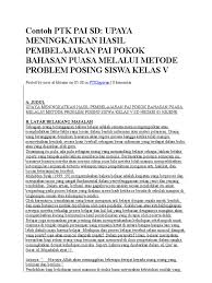 Maybe you would like to learn more about one of these? Contoh Ptk Pai Sd Pdf