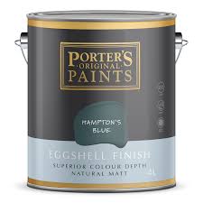 Blue is a color that has long been associated with royalty, art, military, business and nature, making it a color with a lot of applications. Porter S 4l Hamptons Blue Eggshell Finish Broadwall Washable Paint Bunnings Australia