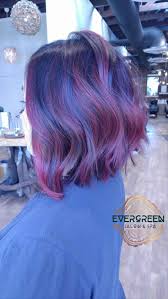 Pink To Blue Ombre With Purple Hair Color Haircolor Hairstyles Shorthairstyles Purple Ombre Hair Short Ombre Hair Dyed Hair Purple