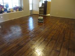 Rustic Laminate Wood Flooring Decorating Idea With Antique Oak Wood Finish Concrete Floors Painted Concrete Floors Painting Concrete