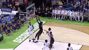 Zion williamson had a tremendous growth spurt, going from 5ft 9in to 6ft people from all over the world started showering love and appreciation. Video Tacko Fall Blocks Zion Williamson Without Jumping And Dunks On The Other End 12up