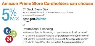 It offers several different special financing options. Amazon Store Card 7 Important Amazon Prime Card Details