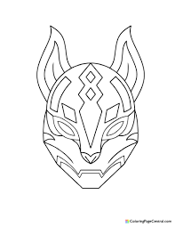 Use these images to quickly print coloring pages. Fortnite Drift Kitsune Mask Coloring Page Coloring Page Central