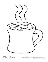 Christmas hot cocoa mug color cute mug shape. Hot Chocolate Mug Coloring Page By Flow And Grow Kids Yoga Tpt