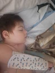 Update: Dalton is still doing great. The past two days I came home to do  some things and make dinner and he is sleeping peacefully every time I go  back to check