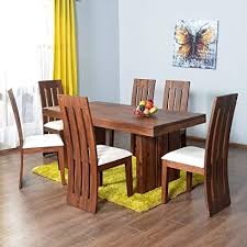 Our online furniture range includes from mission style furniture to formal styles. Mamta Decoration Solid Wood 6 Seater Dining Table Set For Living Room With 6 Chair Sheesham Wood Teak Finish Amazon In Home Kitchen
