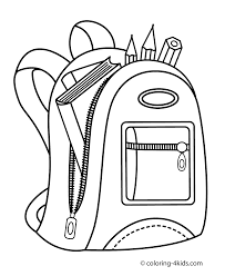 Download and print out this backpack coloring page. Backpack For School Coloring Page For Kids Printable Free School Coloring Pages Coloring Pages For Kids Coloring Pages