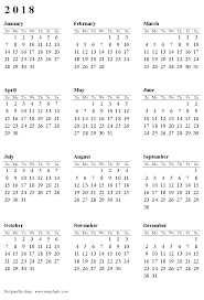 The other option is to print the documents on a larger piece of. Printable Calendar 2018 Portrait Paper Orientation Weeks Are In Rows And Start On Sunday Calendar Printables Free Printable Calendar Mini Calendars