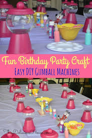 Simple Birthday Crafts For Kids Diy Gumball Machine Party Favors Instructions This Delicious House Simple Birthday Party Kids Birthday Crafts Candy Birthday Party