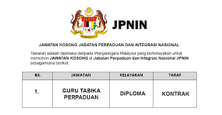 Guru tabika perpaduan gred s29 2. Jawatan Kosong Di Jabatan Perpaduan Negara Dan Integrasi Nasional Jpnin Jobcari Com Jawatan Kosong Terkini