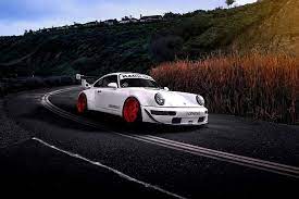 Hd Wallpaper Porsche Car Sun White Road 993 Rwb Hoonigan Transportation Wallpaper Flare