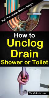 How To Unclog A Drain Sink Or Toilet Unclog Sink Unclog Drain Clean Shower Drain