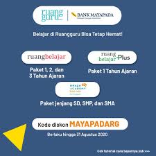 Nah, bagi kamu yang sedang berniat membuat kartu kredit tapi tidak sempat pergi ke bank, ikuti saja cara buat kartu kredit online gratis berikut ini. Ruangguru Ada Diskon 60 Dari Bank Mayapada Facebook