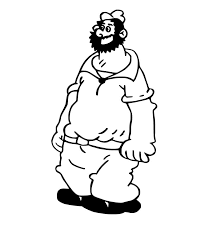 These alphabet coloring sheets will help little ones identify uppercase and lowercase versions of each letter. Bluto From Popeye Coloring Page Free Printable Coloring Pages For Kids