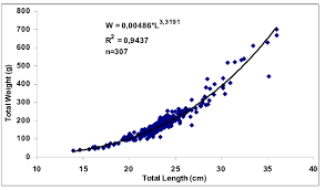 length weight relationship of cyprinus carpio in almus dam