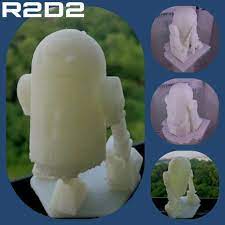 R2d2 Second Attempt To Print With Abs With Support And Brim To Prevent Warping The White Glows When Light Shines In It 3d Printing Light Prevention