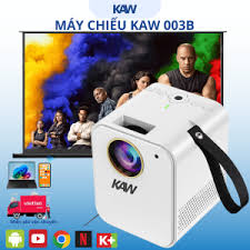 Máy Chiếu Mini KAW 003B 720P – Máy Chiếu Android WiFi Bluetooth – Máy Chiếu Gia Đình Giá Rẻ