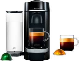Enjoy authentic espresso prepared in several recipes at the touch of a button. De Longhi Nespresso Vertuo Plus Coffee And Espresso Maker By De Longhi Piano Black Piano Black Env155b Best Buy