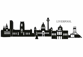 Cool urban horizon map pin point geolocation illustration concept. Liverpool Liverpool Skyline Skyline Tattoo Liverpool