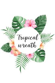 Color + add to wishlist. Watercolor Tropical Wreaths Clipart Floral Frame Png Images Etsy Tropical Wreath Clip Art Wreath Illustration