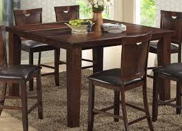 Square bar & pub tables : Myco Furniture Grenada Espresso Finish Square Pub Table Dining Room Set 7pcs Gr120pt Dt Set 7