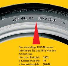 Reifenalter Dot Das Alter Von Autoreifen