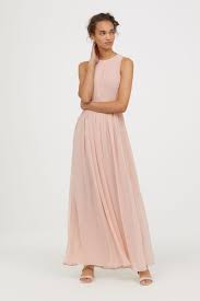 Long Chiffon Dress Powder Pink Women H M Us Chiffon Dress Long Bridesmade Dresses Dresses