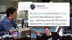 One of the first investors to profit off of the 2008 mortgage crisis is officially shorting against the famed ev company. Michael Burry Big Short Is Going Short Tesla Stock By Tweeting Elon Musk Tesla Overvalued Youtube