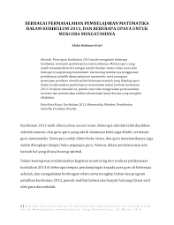 Masalah pembelajaran yang dihadapi oleh pelajar tingkatan dua di sek. Pdf Berbagai Permasalahan Pembelajaran Matematika Dalam Kurikulum 2013 Dan Beberapa Upaya Untuk Mencoba Mengatasinya