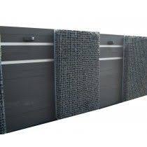 Wpc Fence Combination With Gabions In 2020 Gabionen Wpc Zaun Zaun