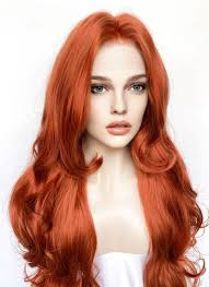 Marvel X-MEN 97 Jean Grey Ginger Wavy Lace Front Synthetic Hair Wig LW