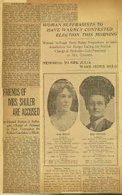 Rivalry between Harriet May Mills and Mrs. Frank J. Shuler for presidency  of New York State Woman Suffrage Association