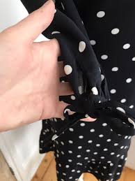 Hobbs Navy Polka Dot Dress