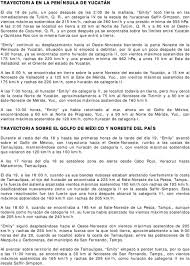 Ese ciclón afectó a la parte norte de quintana roo y la parte noreste de yucatán. Resumen Del Huracan Emily Del Oceano Atlantico Julio 11 20 2005 Ing Alberto Hernandez Unzon Y M G Cirilo Bravo Pdf Free Download