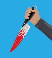 My grand father has much of wounds on his hands from cutting himself with the khukuri while he served at the gurkha army. Hand Holding A Bloody Knife Vector Illustration In Flat Style Royalty Free Cliparts Vectors And Stock Illustration Image 75357794