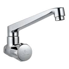 Airuida chrome polish wall mount kitchen sink faucet 6 inch (15cm) spout reach adjustable center double cross handles 3 inch to 9 inch hot and cold water mixer tap 360 rotatable faucet 41 $52 99 Jaquar Wall Mounted Sink Cock Continental Con 347knm On Decure In