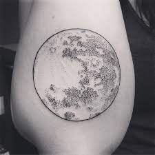Full Moon Tattoos On Pinterest Tattoo Designs And Meanings Moon Full Moon Tattoo Moon Tattoo Dot Work Tattoo