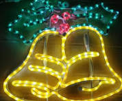 LED Christmas Holiday Party Outdoor Waterproof Lights 2D Hanging Bell Motif  Light